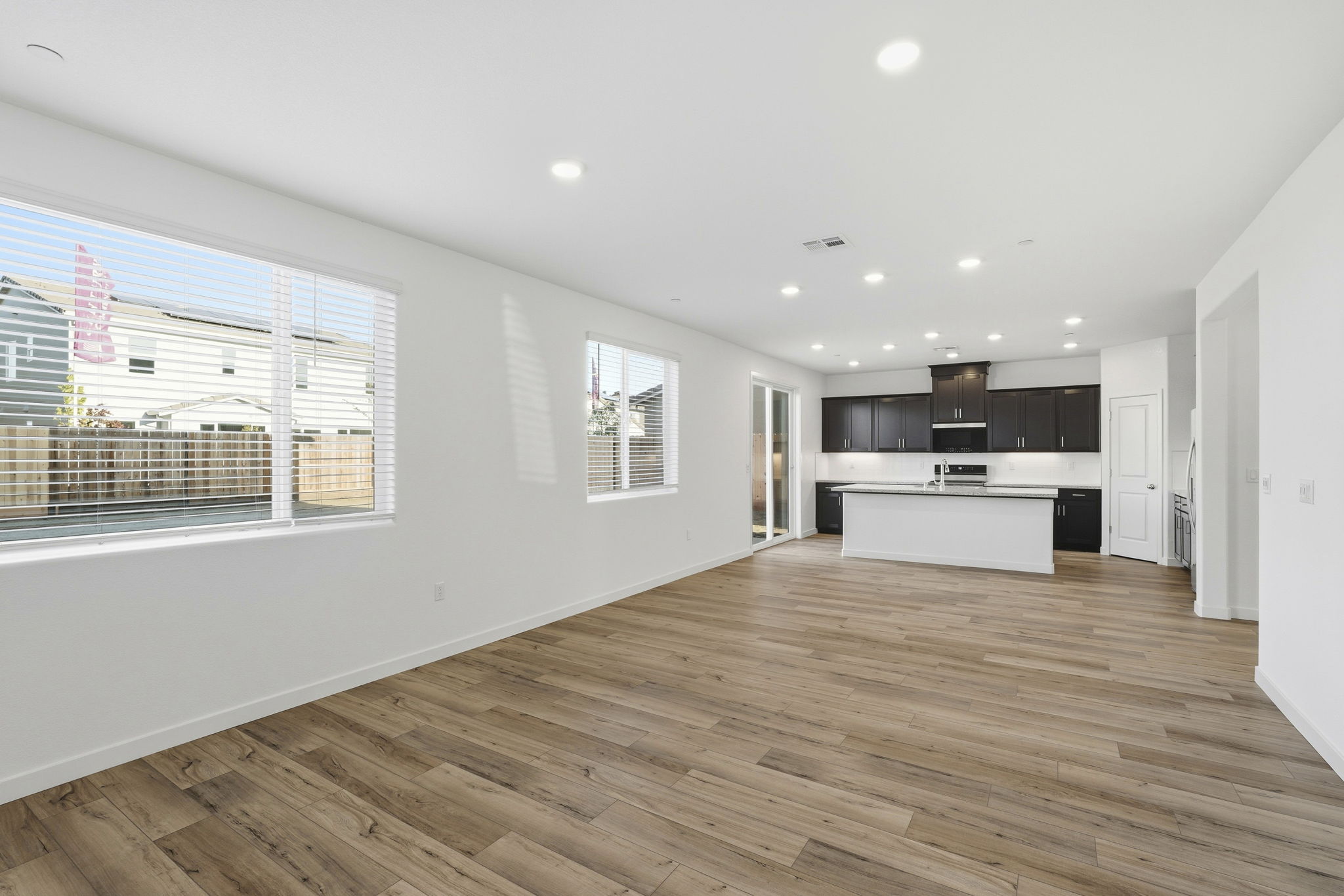 A large empty kitchen.