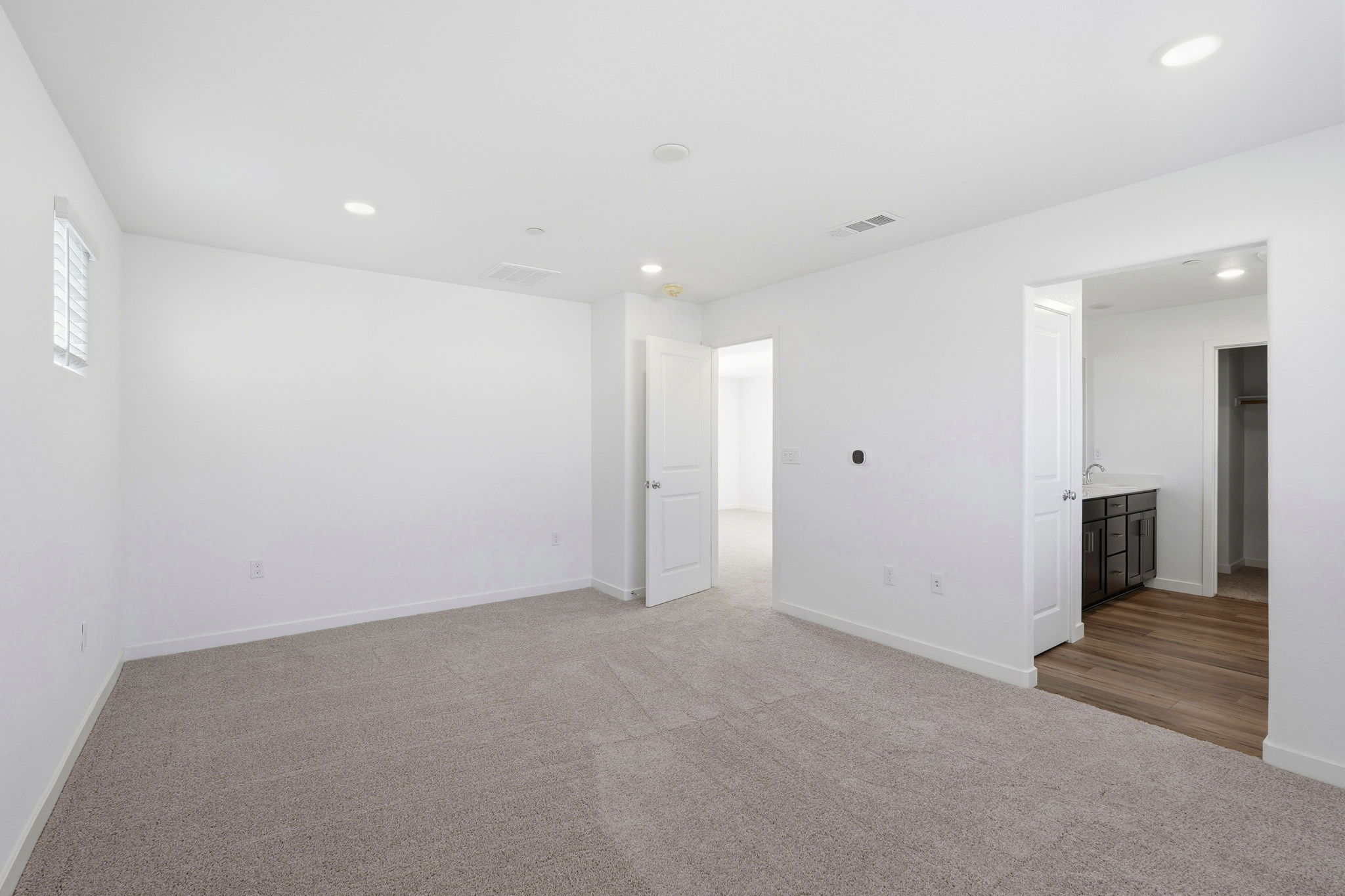 A room with white walls.