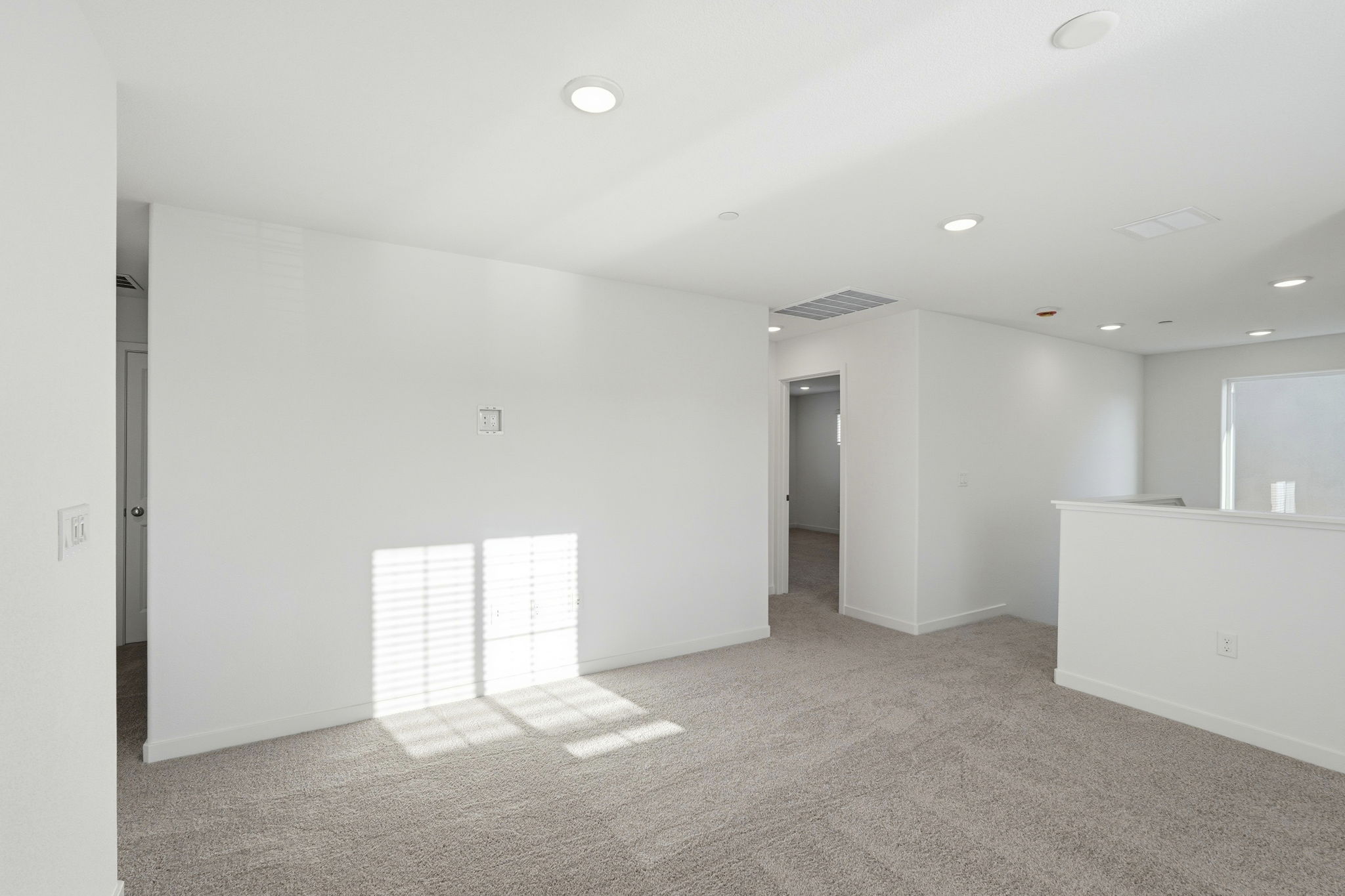 A room with white walls.