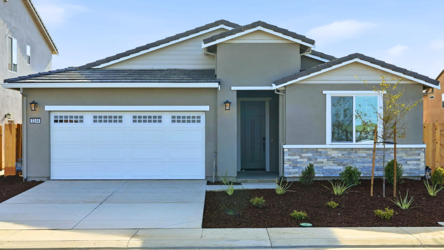 A house with a garage.
