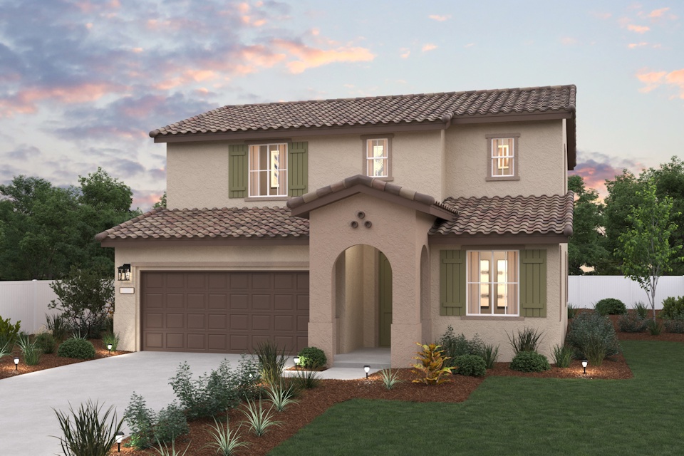 A house with a garage.