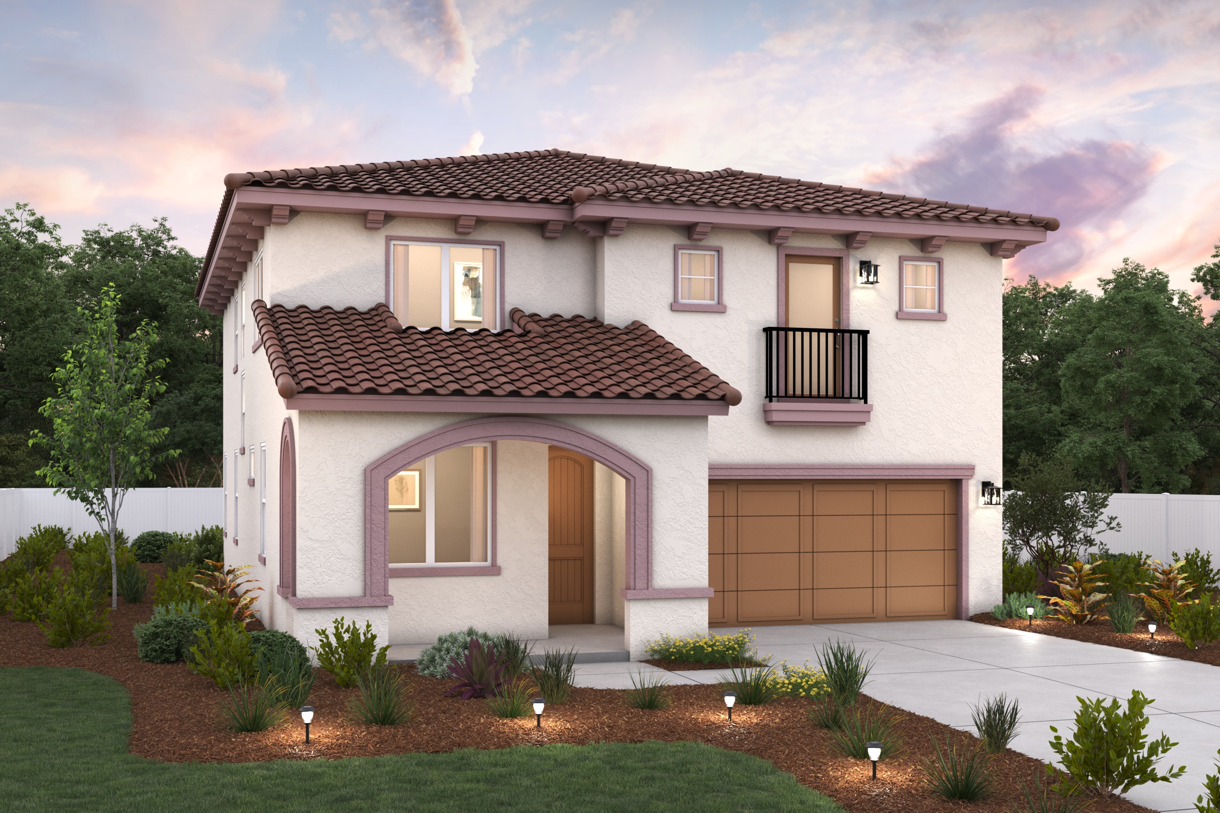 A house with a garage.