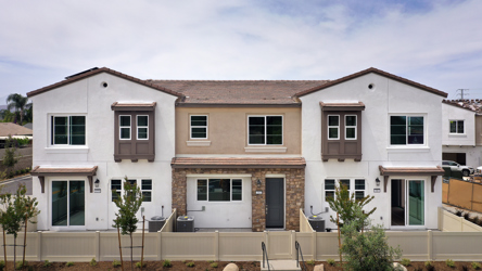 A large white house.