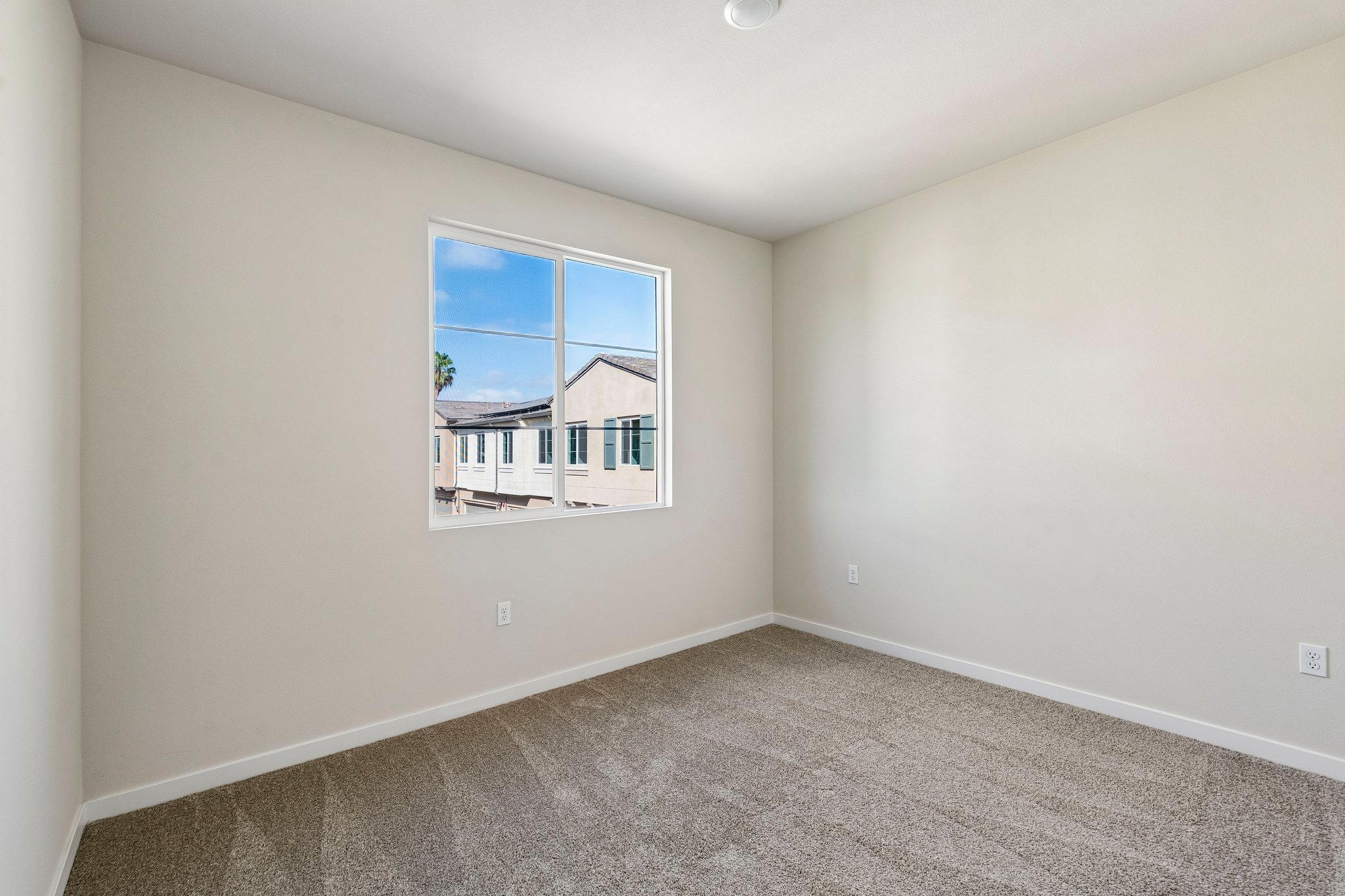 A room with a window.