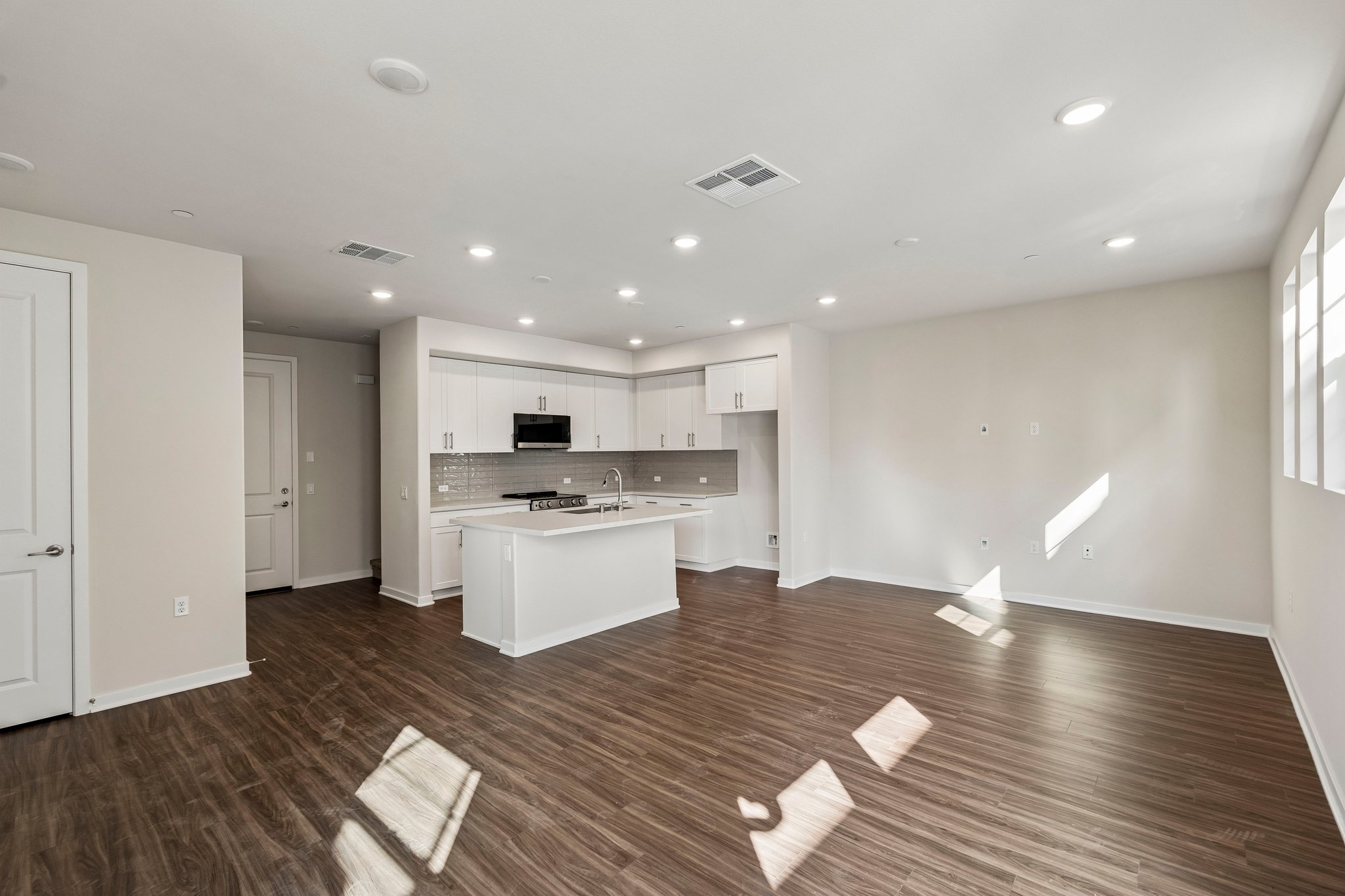 A large empty kitchen.
