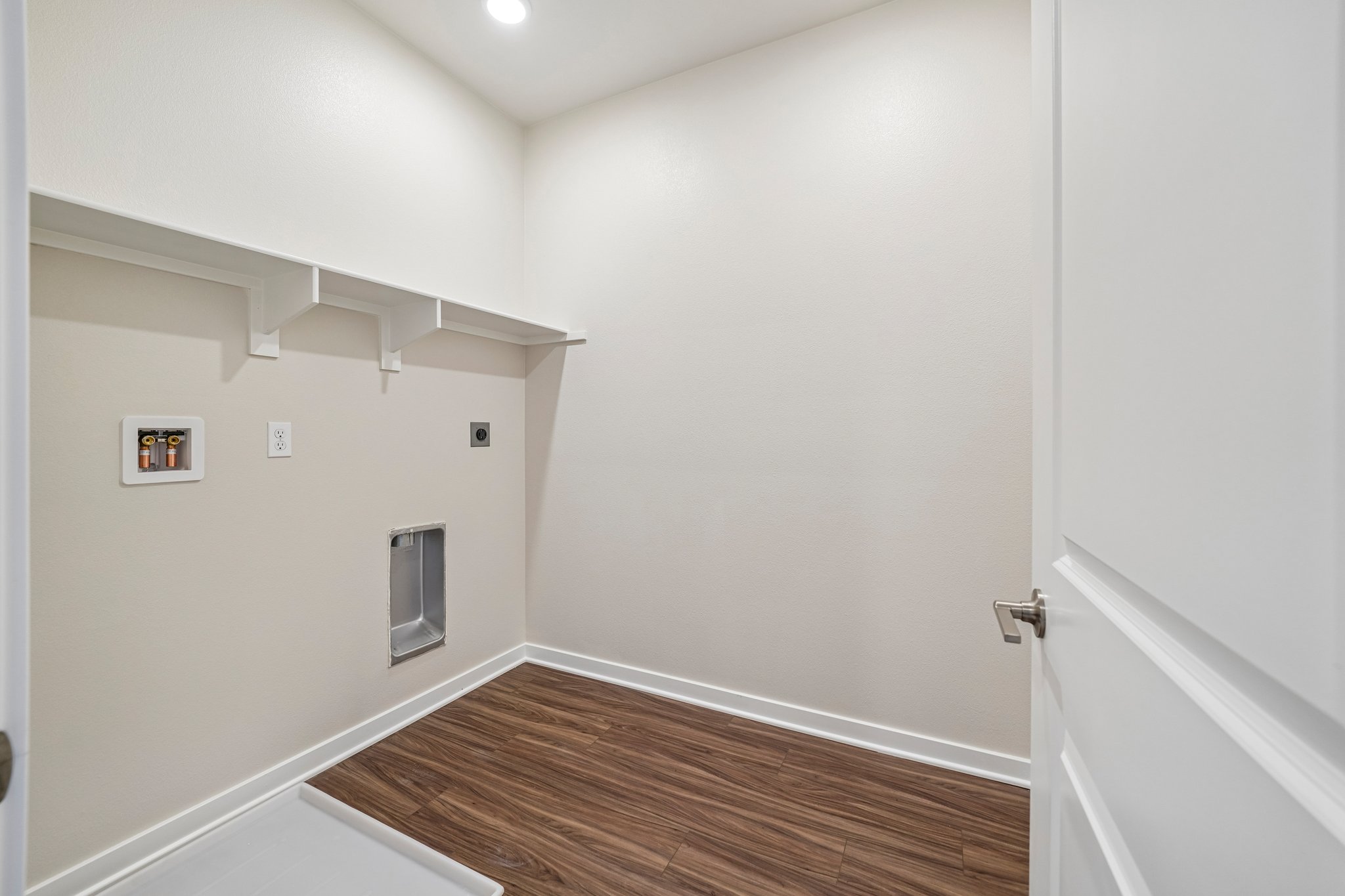 A room with white walls.