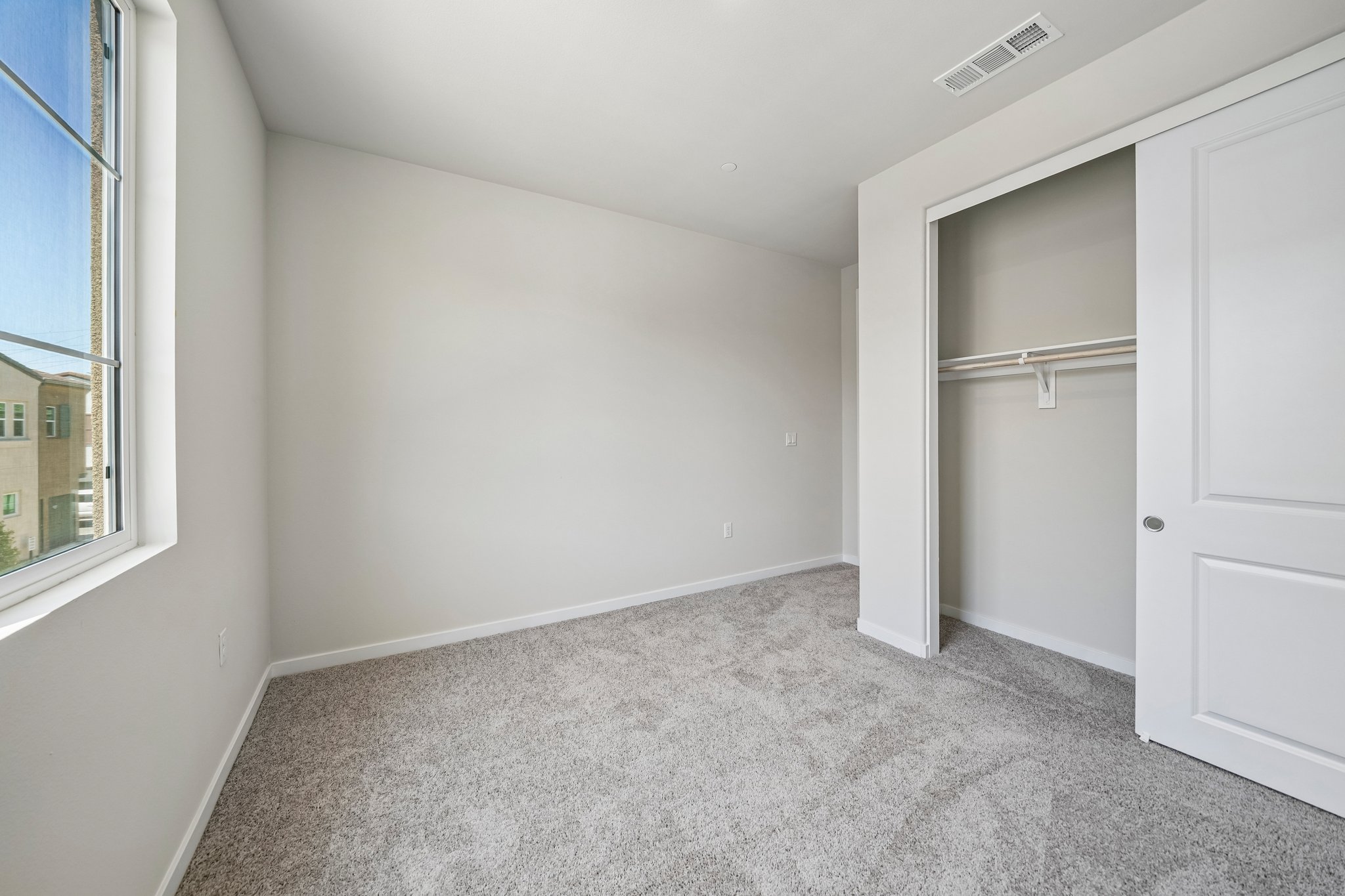 A room with white walls.