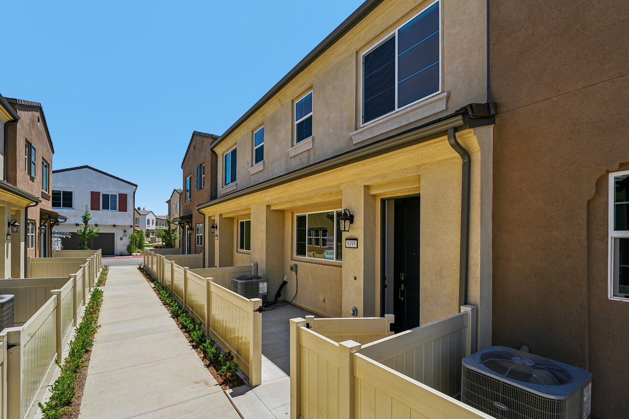 A row of houses.