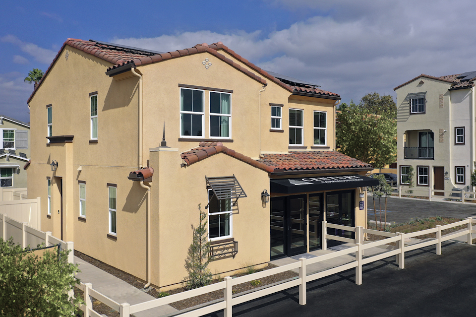 A building with a fence around it.