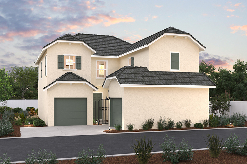 A house with a driveway.