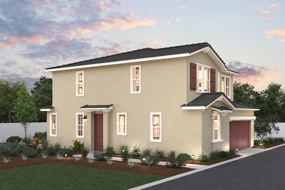 A house with a driveway.