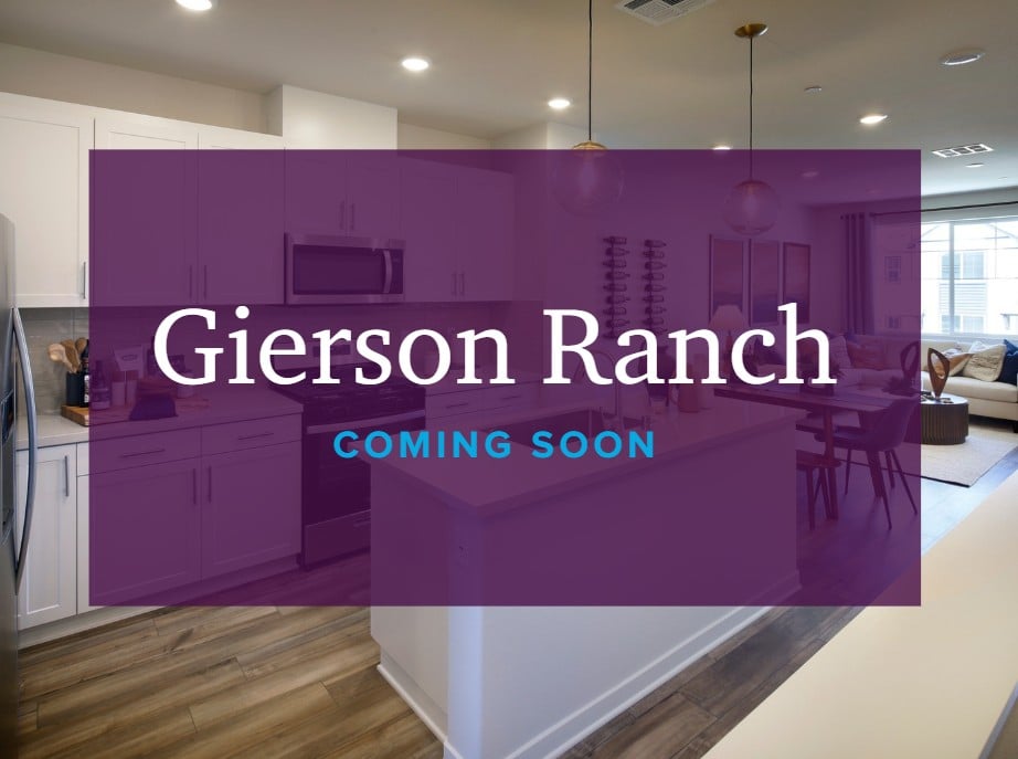 A kitchen with purple cabinets.