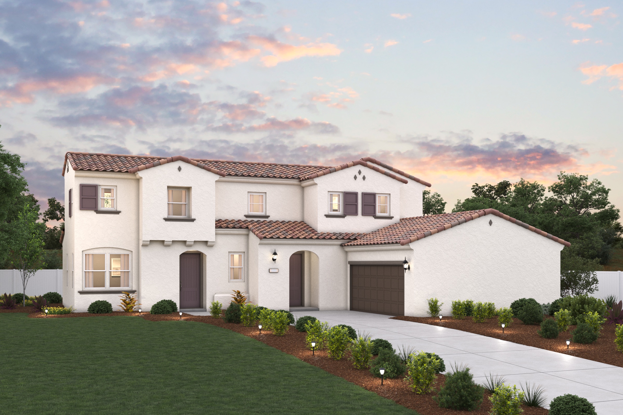 A house with a driveway.