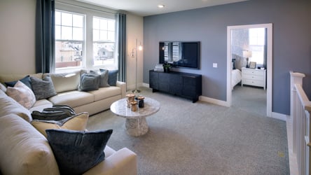 A living room with a tv and couches.
