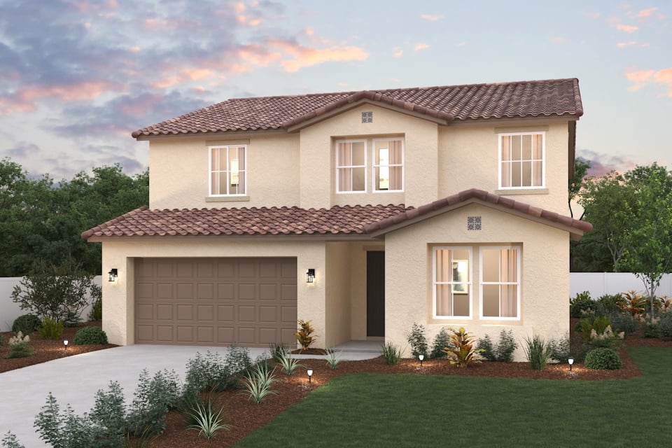 A house with a garage.