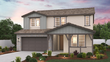 A house with a garage.