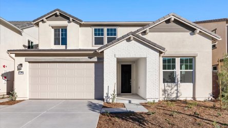A house with a garage.
