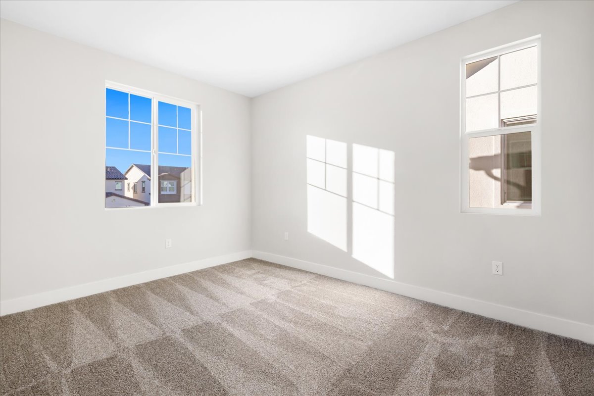 A room with windows.