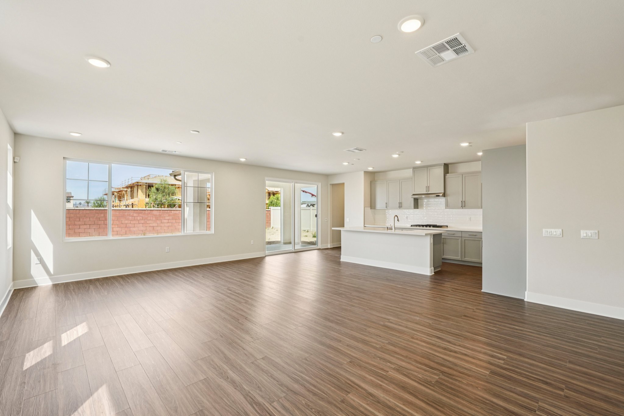 A large empty kitchen.