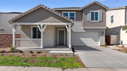 A house with a driveway.