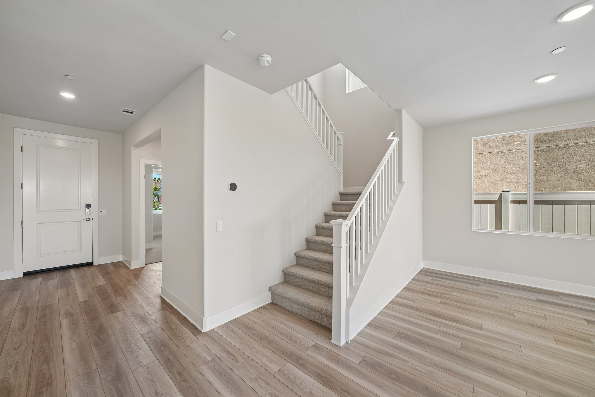 A staircase in a house.