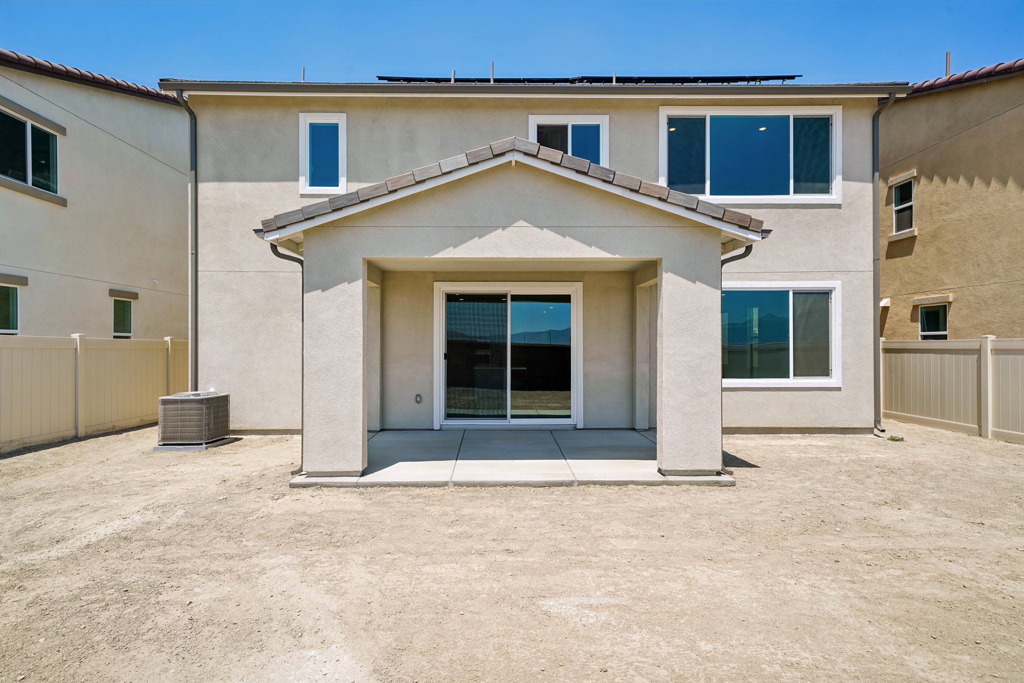 A building with a garage.