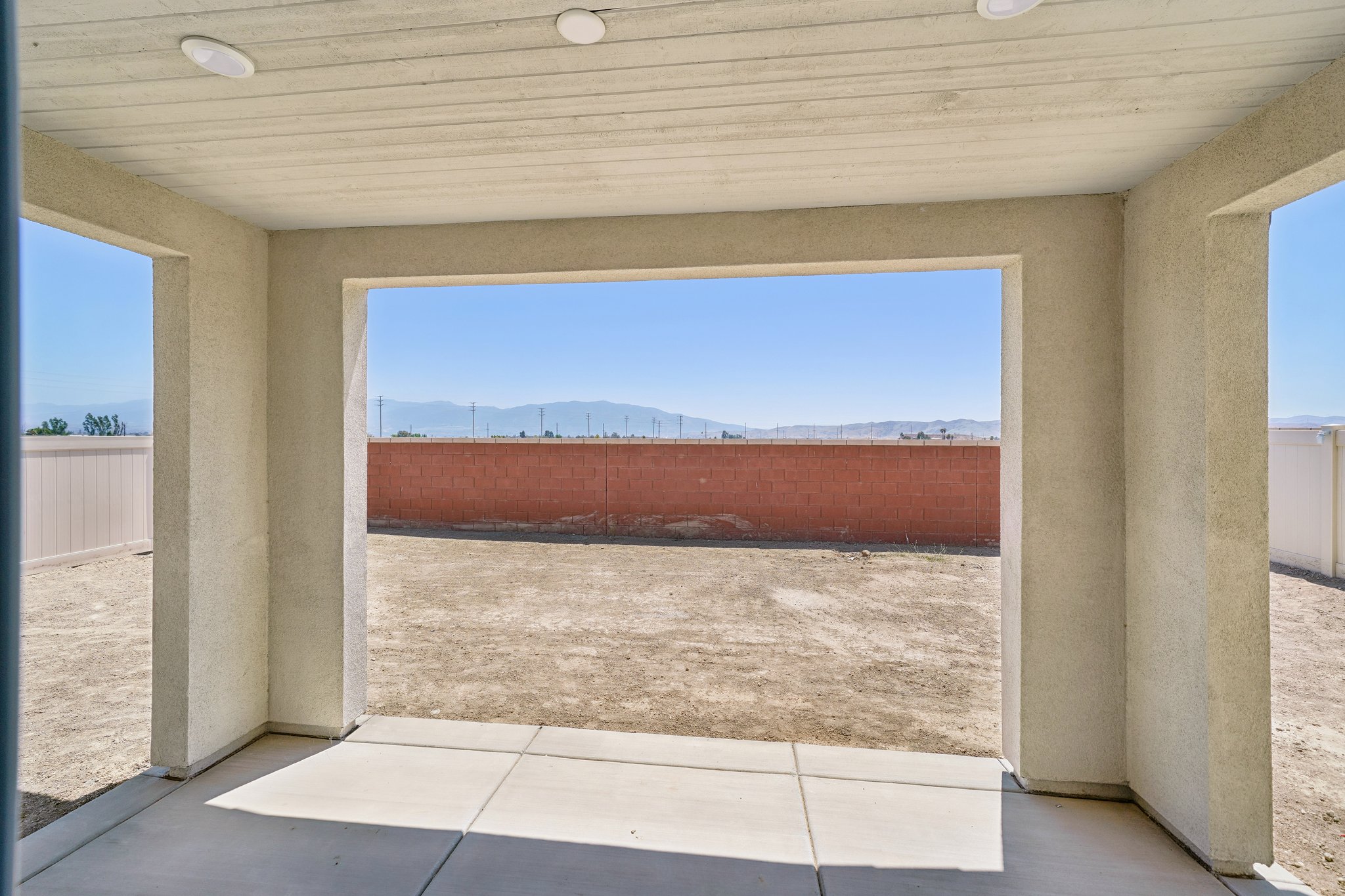 A large open area with a large window.