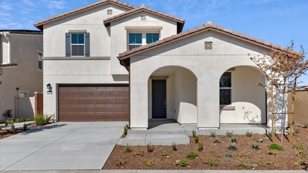 A house with a garage.