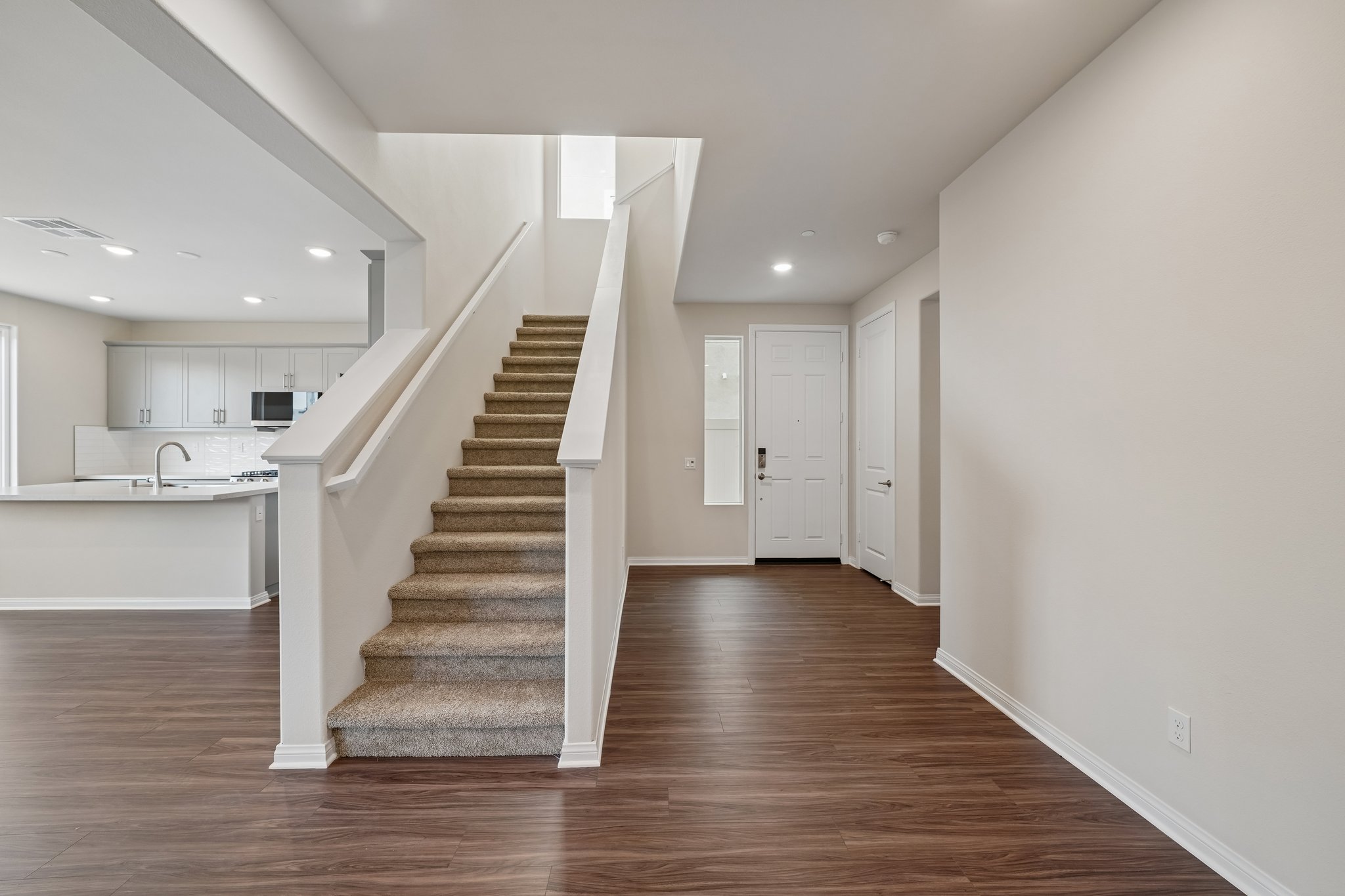 A staircase in a house.