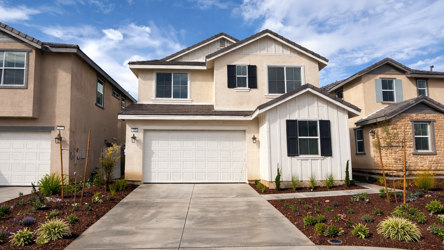 A house with a garage.