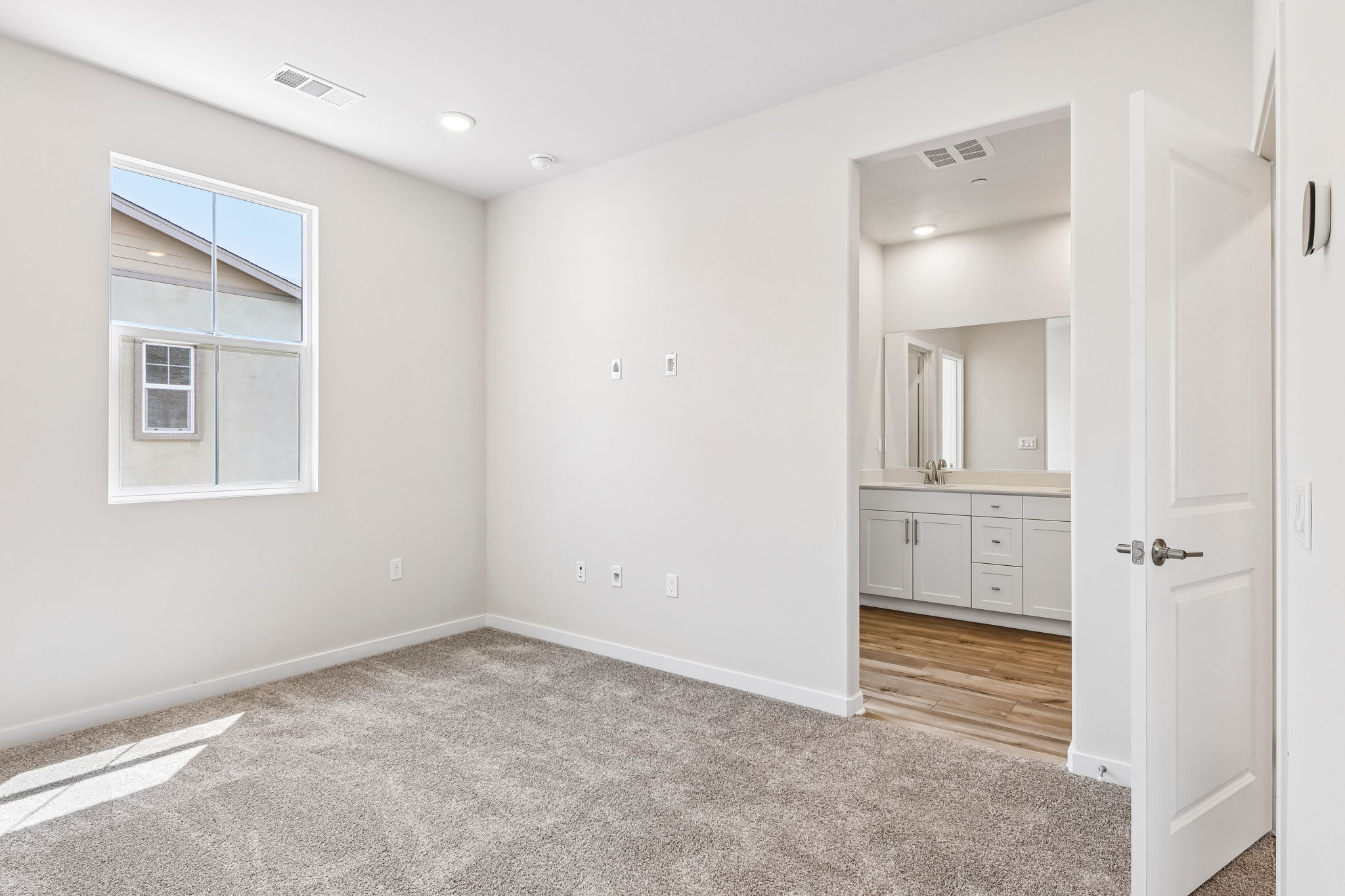 A room with white walls.