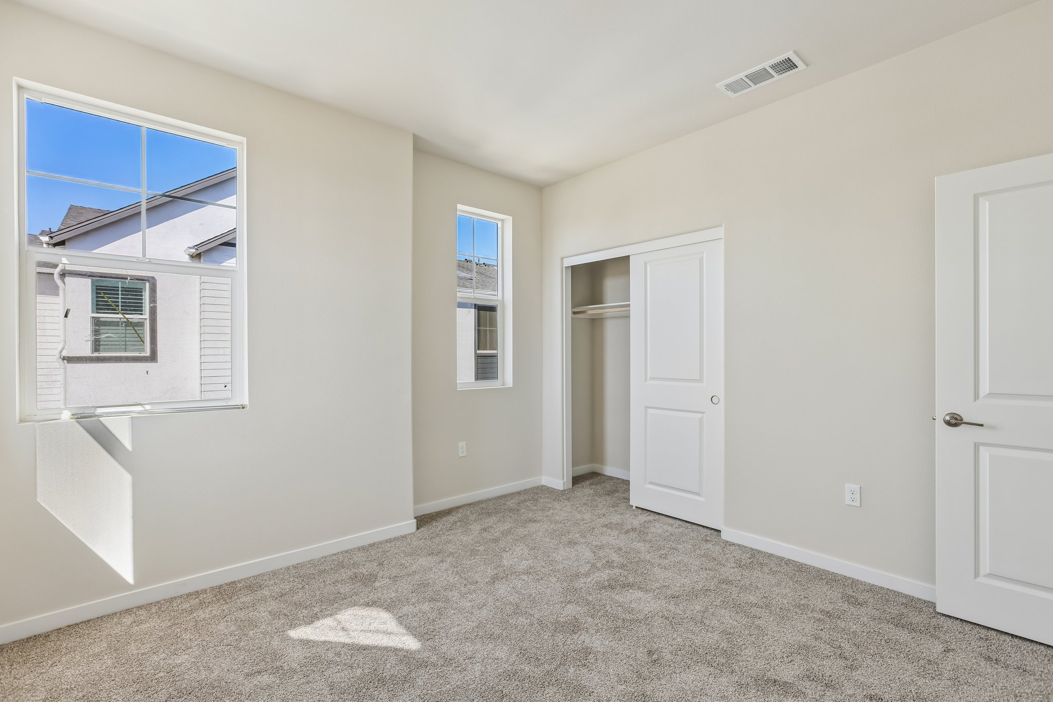A room with white doors.