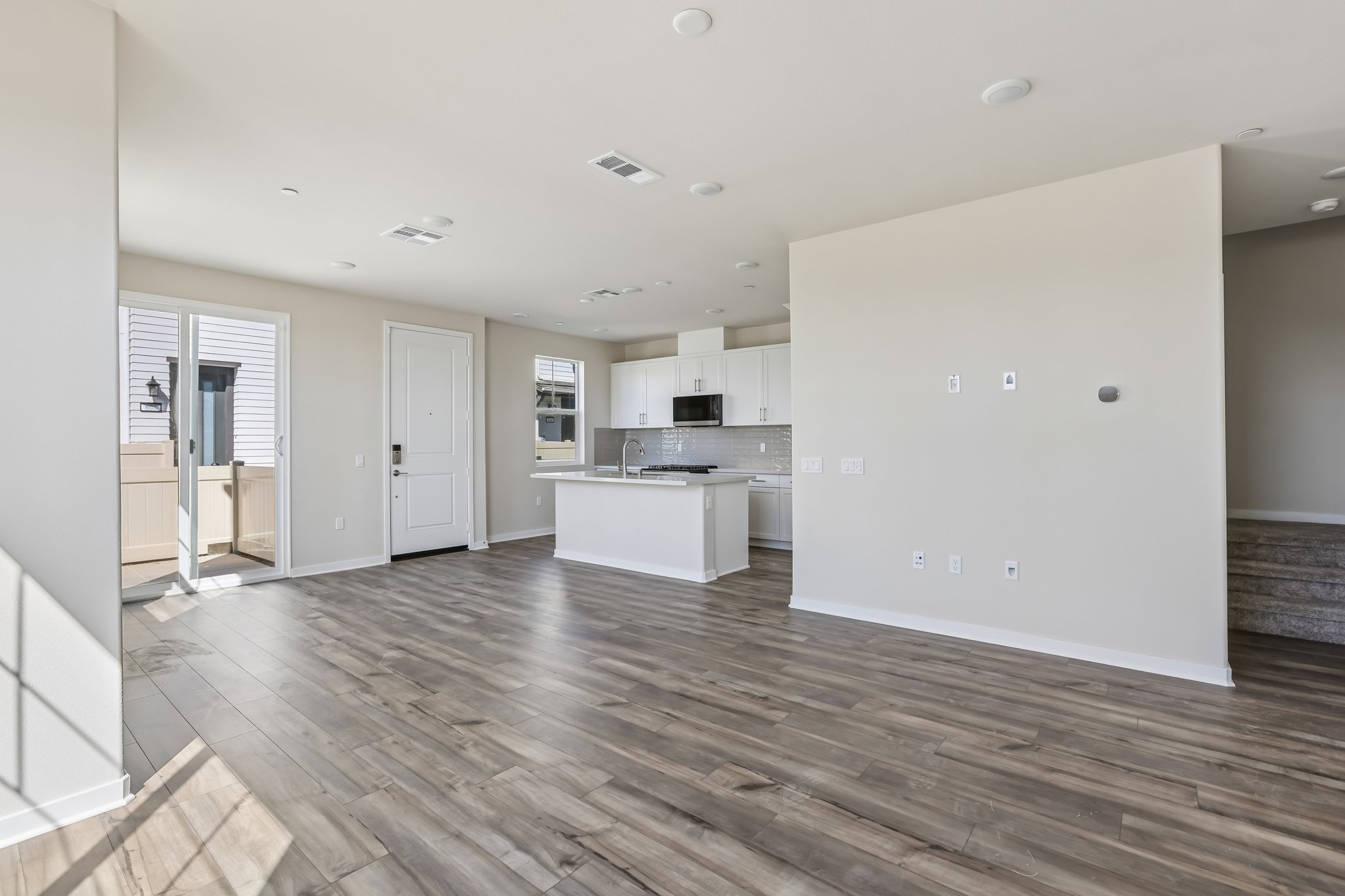 A large empty kitchen.