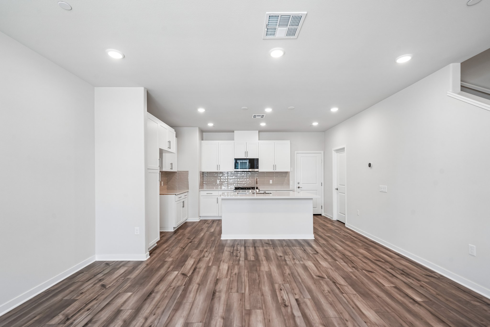 A large empty kitchen.