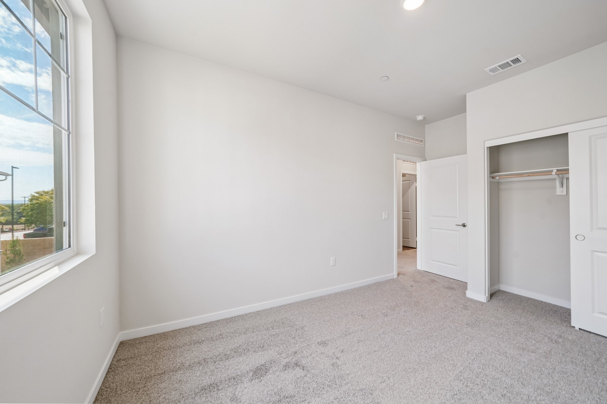 A room with white walls.