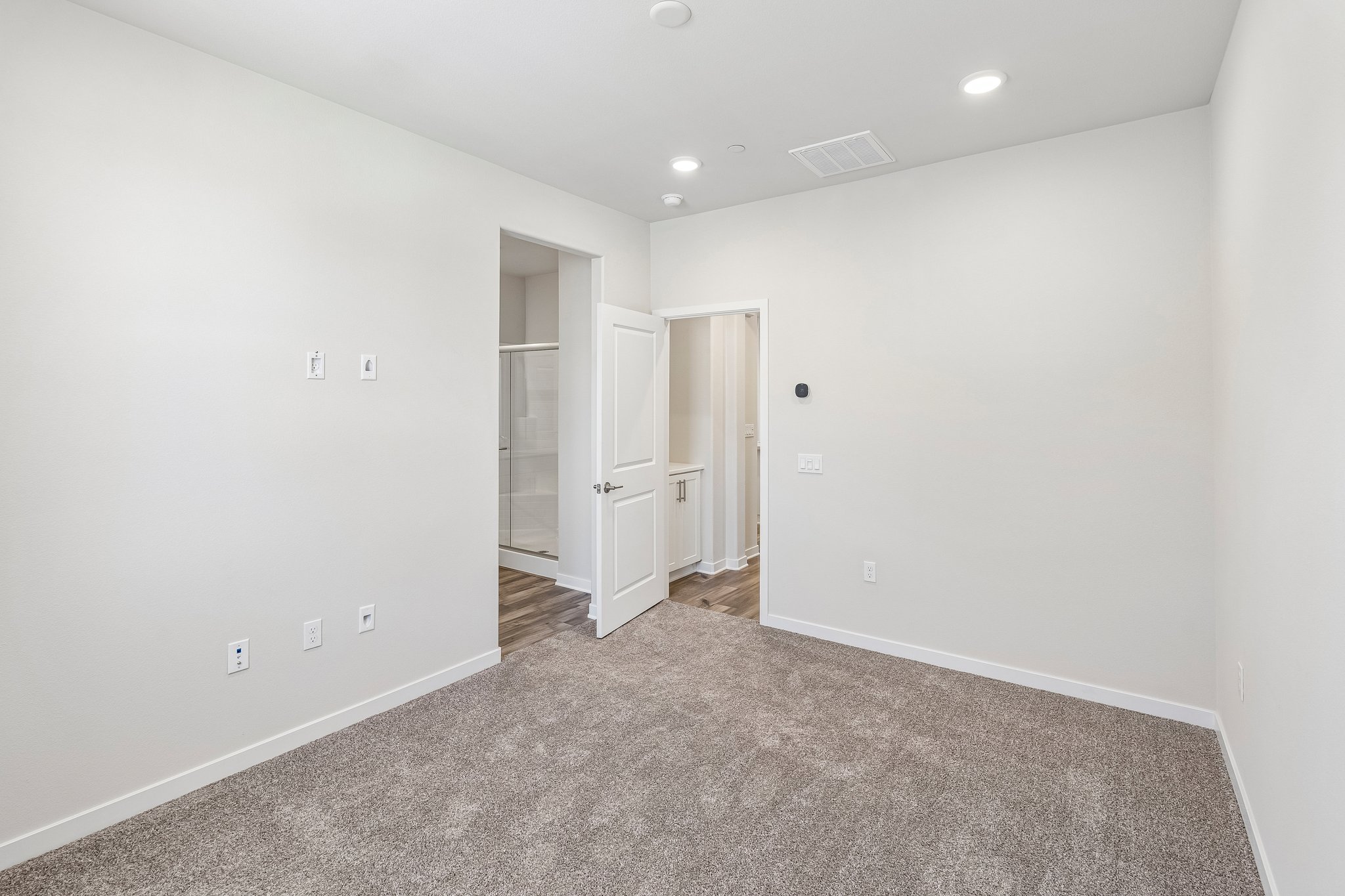 A room with white walls.