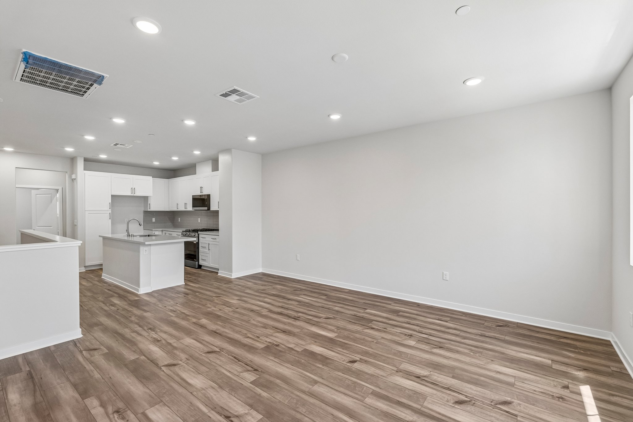 A large empty kitchen.