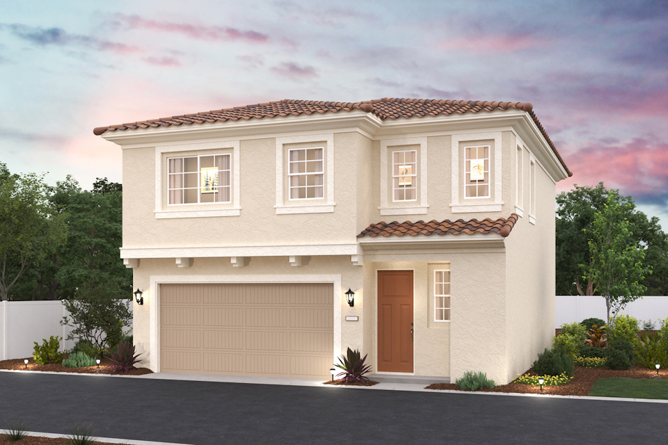 A house with a garage.