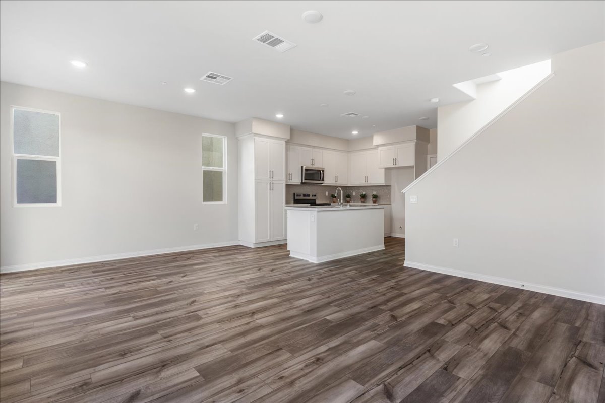 A large empty kitchen.