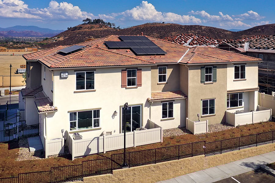 A building with a fence around it.