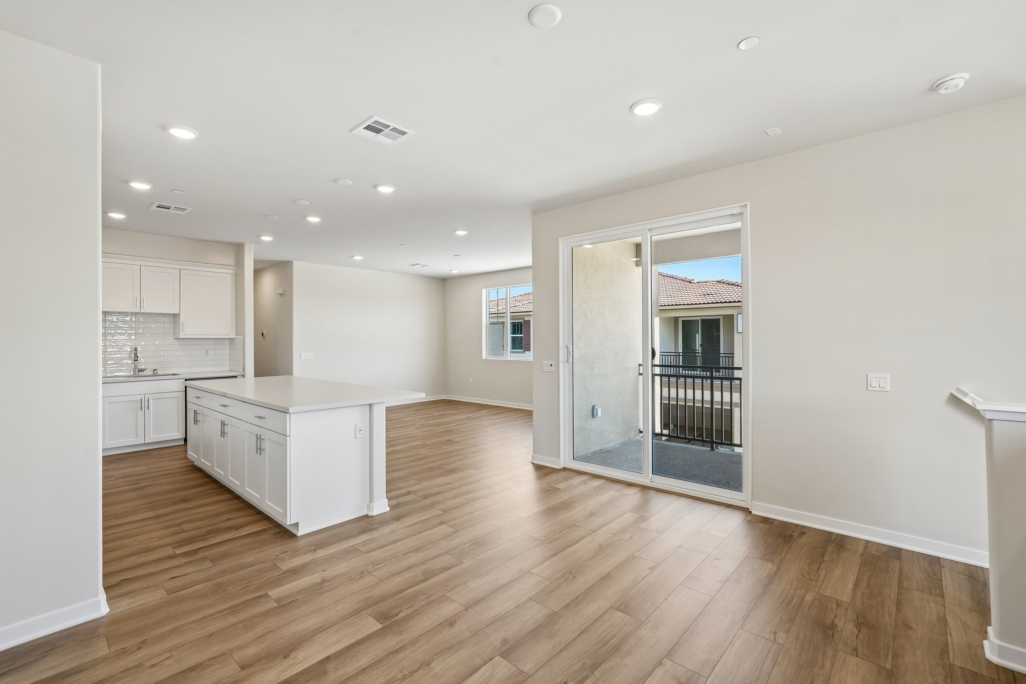 A large empty kitchen.