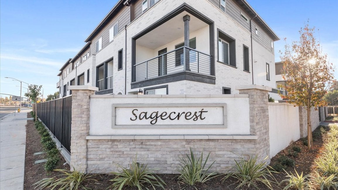 A building with a sign on it.
