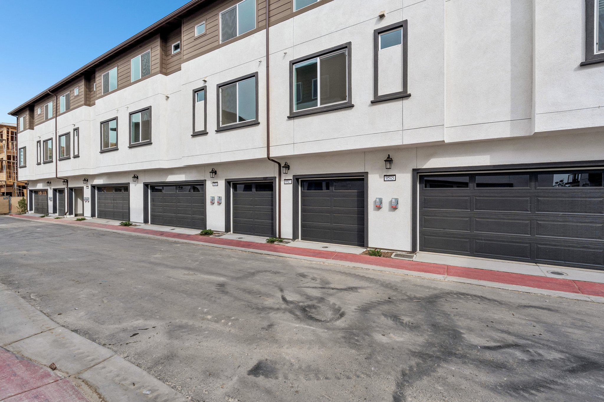 A building with garages.