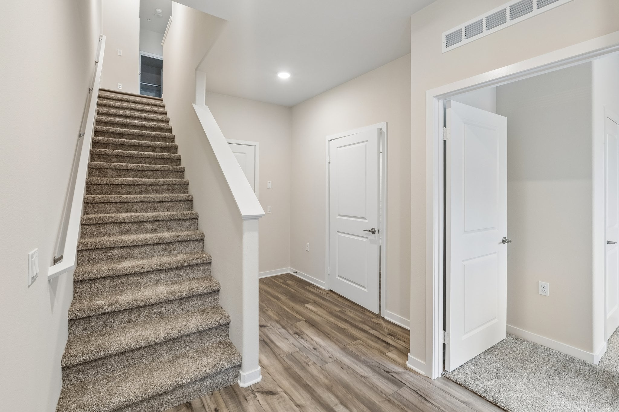 A staircase in a house.