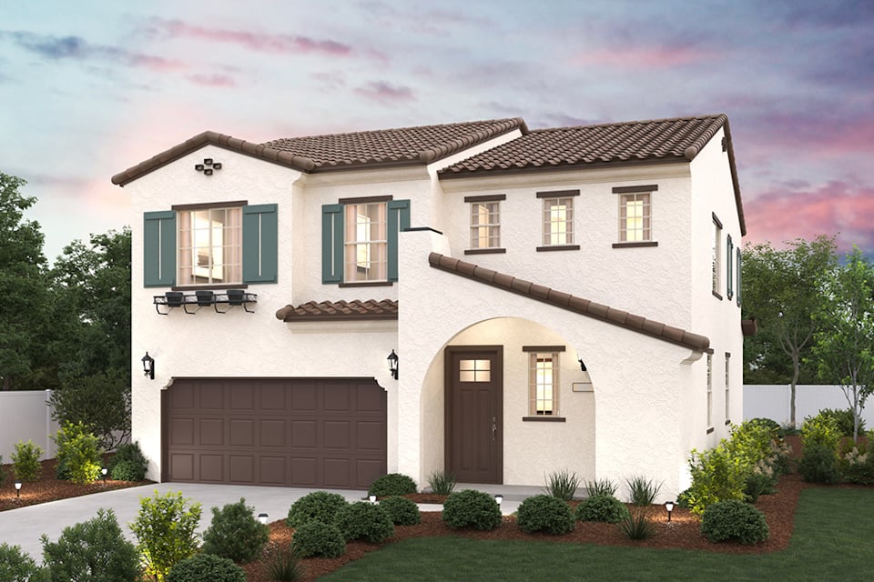 A house with a garage.