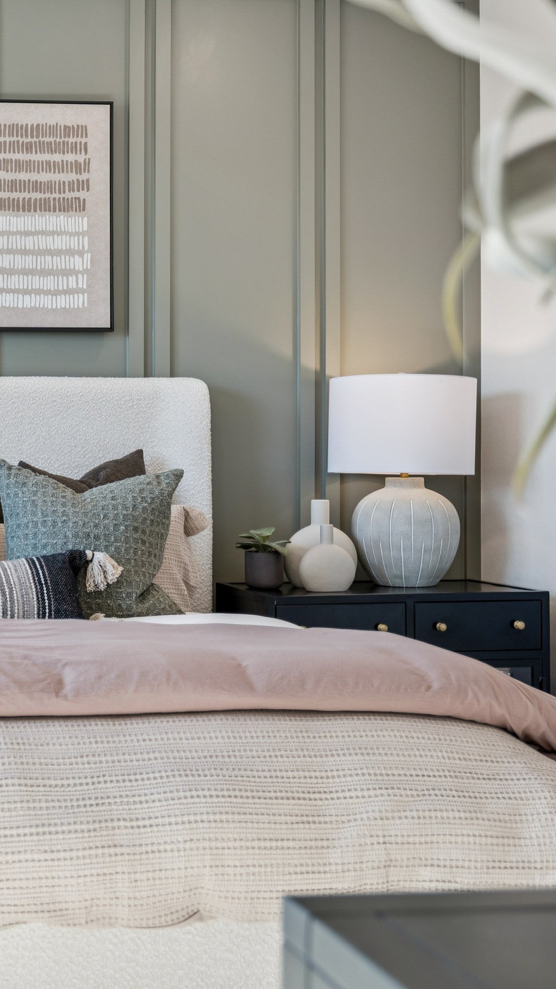 Lanner Floor plan primary suite bedside interior design at North Copper Canyon in Surprise AZ