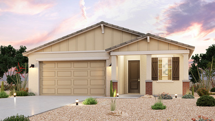 A house with a garage.