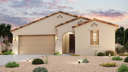 A house with a garage.
