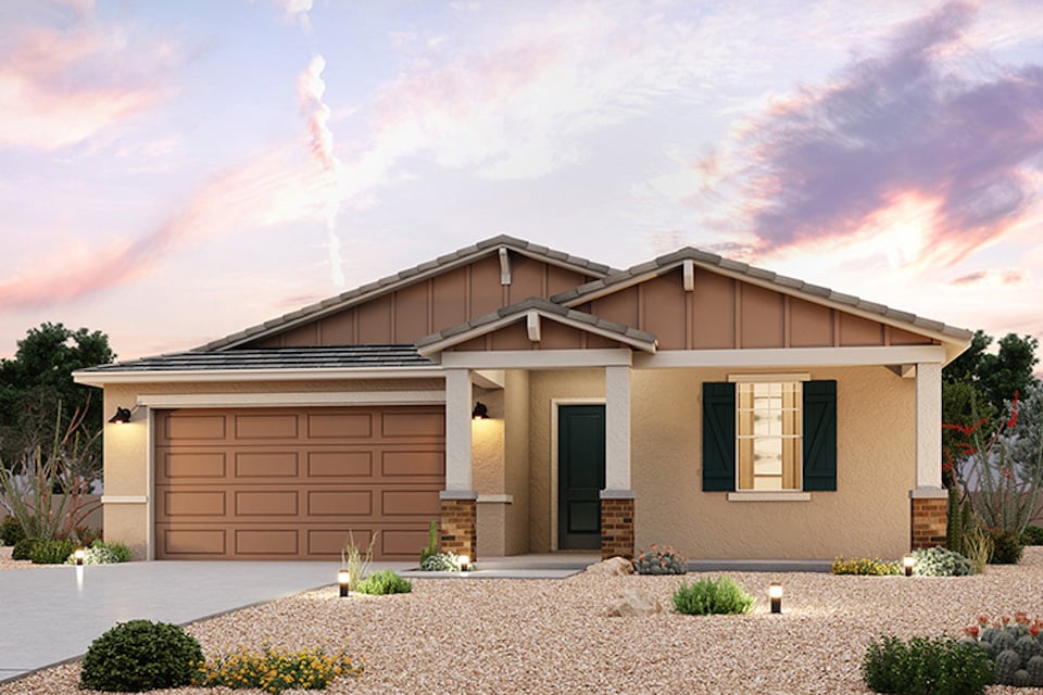 A house with a driveway.