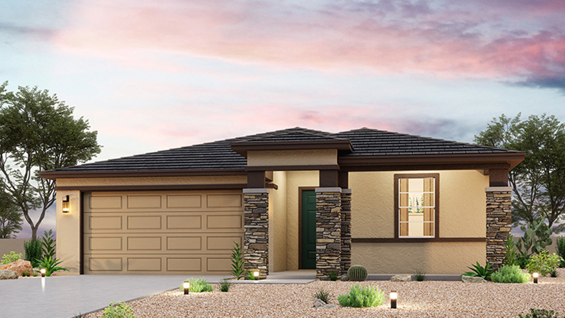 A house with a driveway.